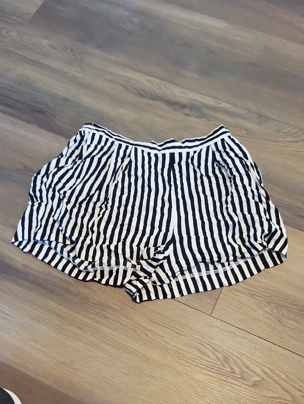 Striped Black & White Women's Shorts
